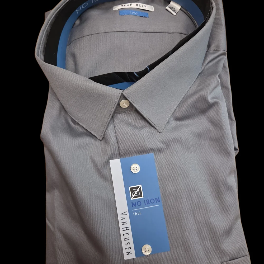Men's Van Heusen Long Sleeve Button Down Dress Shirt Size 20/35/36 Tall - Picture 3 of 4